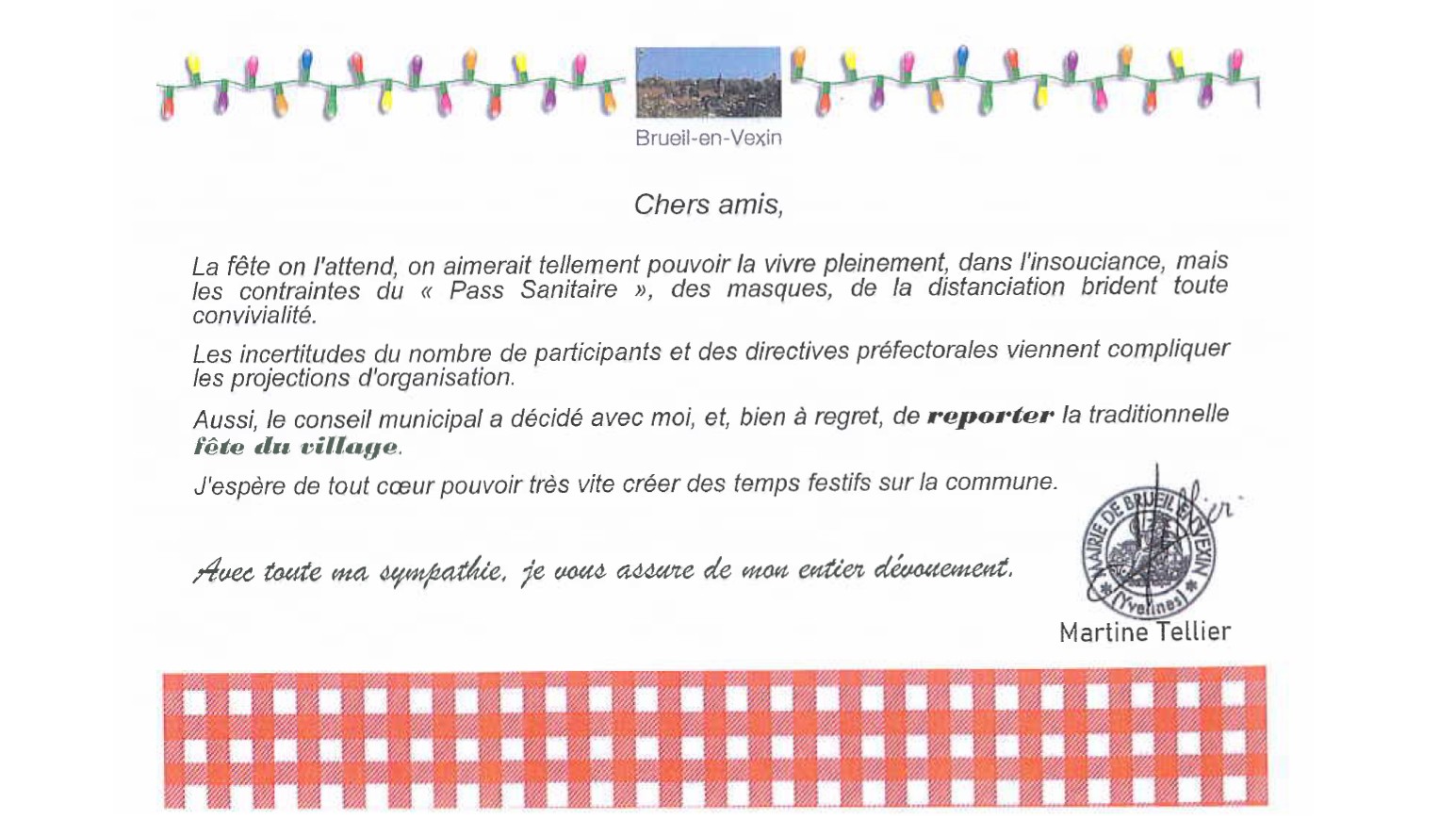 Report de la fête du village