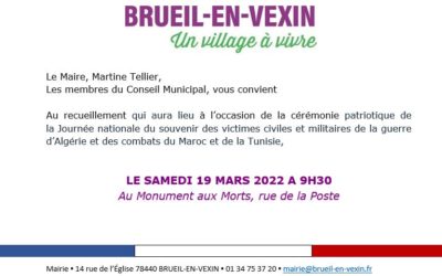 Cérémonie de la Journée Nationale du souvenir des Victimes civiles et militaires