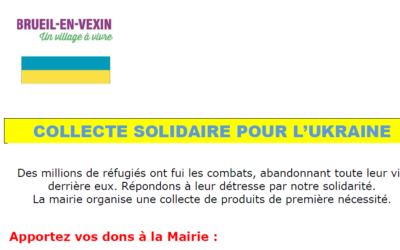 Collecte solidaire pour l’Ukraine