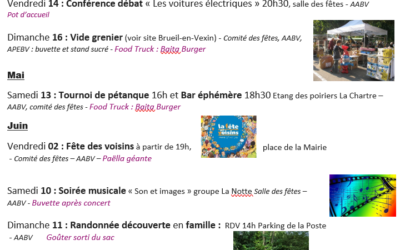 Nos prochains rendez-vous