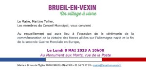 Commémoration de l’Armistice du 8 mai 1945