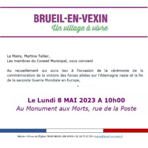 Commémoration de l’Armistice du 8 mai 1945