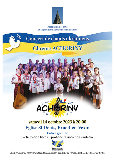 Concert de chants ukrainiens Chœurs ACHORINY