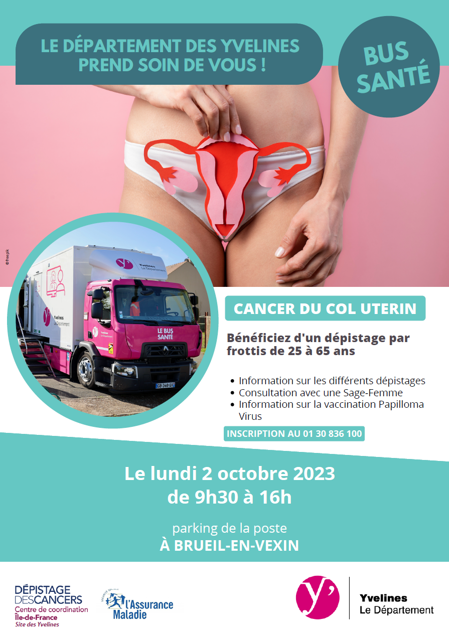 Bus Santé à Brueil – Dépistage du cancer du col de l’utérus