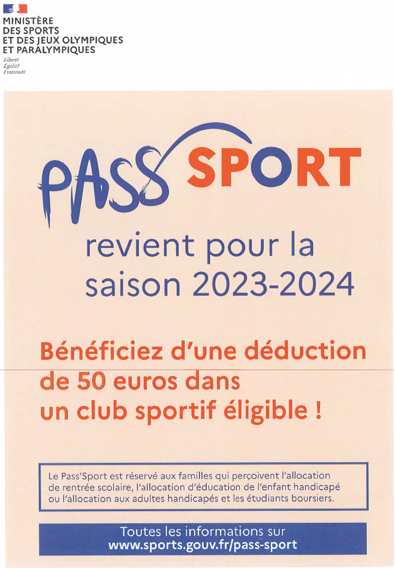 Pass’Sport – revient pour la saison 2023-2024