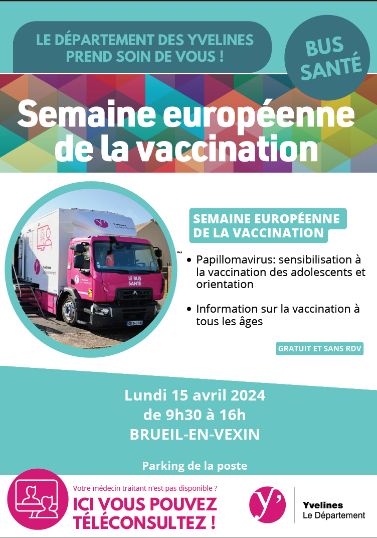 Bus santé à Brueil le 15 avril 2024