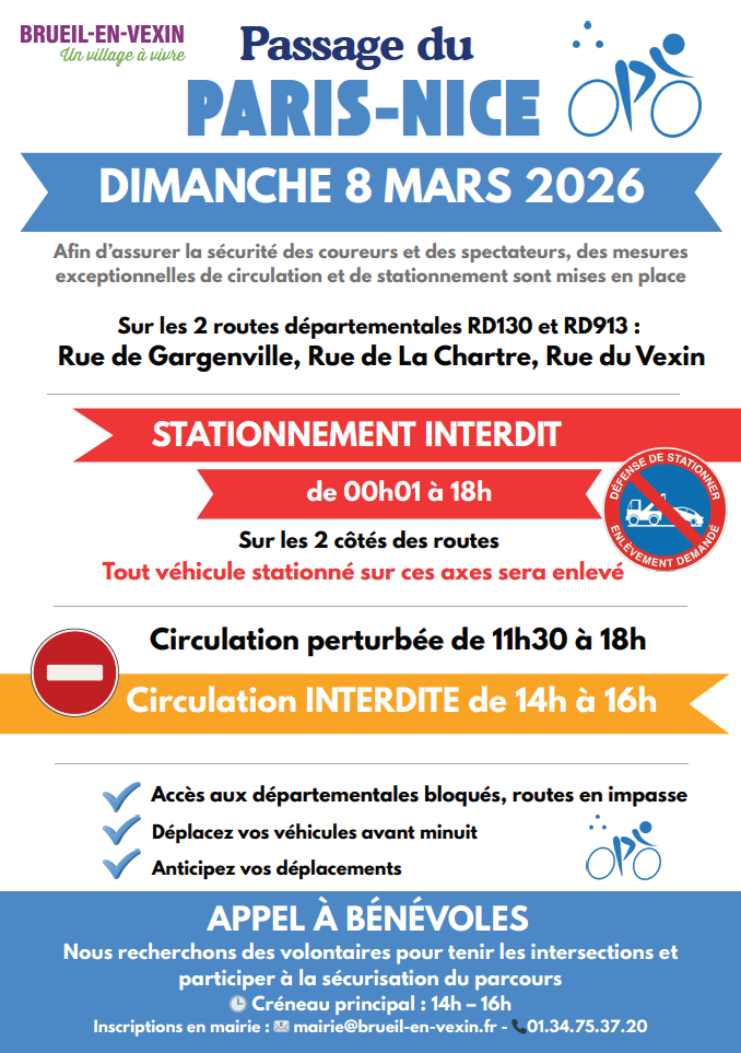 🚴♂️ Passage du Paris-Nice à Brueil-en-Vexin